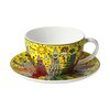 Goebel - James Rizzi | Kop en schotel Cappuccino My New York City Sunset | Porselein - 15cm - 250ml