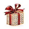 Broche 033 Kerst Cadeau Rood