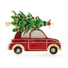 Broche 043 Auto met kerstboom
