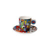 Goebel - Billy The Artist | Kop en schotel Espresso Evolution of Love II | Porselein - 12cm - 100ml - 2 stuks