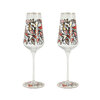 Goebel - Romero Britto | Champagne glazen set 2 stuks All We Need Is Love | Glas - 23cm - met echt goud