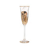 Goebel - Gustav Klimt | Champagne glas De Kus | Glas - 24cm - met echt goud - 100ml - 2 stuks