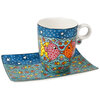 Goebel - James Rizzi | Kop en schotel Family of Fish | Porselein - 19cm - 400ml
