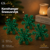 GSArt Kersthangers Sneeuwvlok &ndash; Set van 4 stuks - Maretak groen