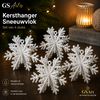 GSArt Kersthangers Sneeuwvlok &ndash; Set van 4 stuks - Zijde Wit
