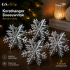 GSArt Kersthangers Sneeuwvlok &ndash; Set van 4 stuks - Zijde Zilver