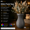 GSArt Twist Vaas 20 cm &ndash; Waterdichte 3D Geprinte Design Vaas - Zijde Grijs