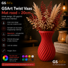 GSArt Twist Vaas 20 cm &ndash; Waterdichte 3D Geprinte Design Vaas - Mat Rood
