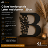 GSArt Wanddecoratie Letter met Bloemen &ndash; 25 cm - B