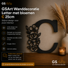 GSArt Wanddecoratie Letter met Bloemen &ndash; 25 cm - C
