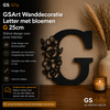 GSArt Wanddecoratie Letter met Bloemen &ndash; 25 cm - G