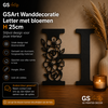 GSArt Wanddecoratie Letter met Bloemen &ndash; 25 cm - H