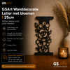 GSArt Wanddecoratie Letter met Bloemen &ndash; 25 cm - I
