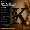 GSArt Wanddecoratie Letter met Bloemen &ndash; 25 cm - K