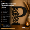 GSArt Wanddecoratie Letter met Bloemen &ndash; 25 cm - P