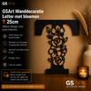 GSArt Wanddecoratie Letter met Bloemen &ndash; 25 cm - T