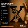 GSArt Wanddecoratie Letter met Bloemen &ndash; 25 cm - X