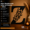 GSArt Wanddecoratie Letter met Bloemen &ndash; 25 cm - Z