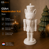 GSArt Notenkraker Kat 15cm &ndash; 3D-geprinte kerstdecoratie - Mat Wit
