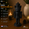 GSArt Notenkraker Kat 15cm &ndash; 3D-geprinte kerstdecoratie - Mat Zwart
