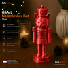 GSArt Notenkraker Kat 15cm &ndash; 3D-geprinte kerstdecoratie - Zijde Rood
