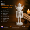 GSArt Notenkraker Kerst Hond Chihuahua 15 cm &ndash; Kerstdecoratie &ndash; 3D Geprint Beeld - Mat Wit