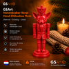 GSArt Notenkraker Kerst Hond Chihuahua 15 cm &ndash; Kerstdecoratie &ndash; 3D Geprint Beeld - Zijde Rood