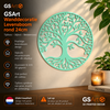 GSArt Wanddecoratie Levensboom Rond 24 cm &ndash; Muurdecoratie Tree of Life &ndash; 3D Geprint - Zijde Mint