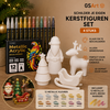 GSArt Schilder je eigen Kerstfiguren &ndash; 4 stuks &ndash; Inclusief 12 Metallic Acryl Brush Markers