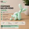 GSArt Decoratief Beeld Poepende Ballon Hond &ndash; Grappige Woondecoratie - 13cm Zijde Mint