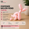 GSArt Decoratief Beeld Poepende Ballon Hond &ndash; Grappige Woondecoratie - 13cm Zijde Roze
