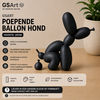 GSArt Decoratief Beeld Poepende Ballon Hond &ndash; Grappige Woondecoratie - 20cm Mat Zwart