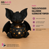 GSArt Theelichthouder Halloween Vleermuis met Pompoen &ndash; 3D Geprint &ndash; Inclusief LED Theelichtje