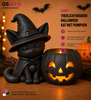 GSArt Theelichthouder Halloween Katje met Pompoen &ndash; 3D Geprint &ndash; Inclusief LED Theelichtje
