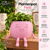 GSArt Plantenpot Flexi &ndash; Waterdichte 3D Geprinte Bloempot met Flexibele Benen - Mat Roze