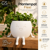 GSArt Plantenpot Flexi &ndash; Waterdichte 3D Geprinte Bloempot met Flexibele Benen - Mat Wit