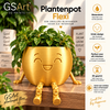 GSArt Plantenpot Flexi &ndash; Waterdichte 3D Geprinte Bloempot met Flexibele Benen - Zijde Goud