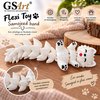 GSArt Flexi Toy Fluffy Tail Samojeed Hond 13 cm &ndash; Beweegbare 3D Geprinte Hondenfiguur &ndash; Cadeau voor Hondenliefhebbers