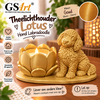 GSArt Theelichthouder Lotus Labradoodle Hond &ndash; LED &ndash; Basic Goud