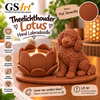 GSArt Theelichthouder Lotus Labradoodle Hond &ndash; LED &ndash; Mat Terracotta