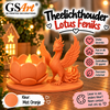 GSArt Theelichthouder Lotus Feniks &ndash; Inclusief LED Theelichtje &ndash; 3D Geprint - Mat Oranje