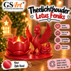 GSArt Theelichthouder Lotus Feniks &ndash; Inclusief LED Theelichtje &ndash; 3D Geprint - Zijde Rood