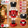 GSArt Decoratief Beeld Notenkraker Rood-Wit 24 cm &ndash; Kerstdecoratie