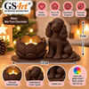 GSArt Theelichthouder Lotus Hond Cocker Spaniel &ndash; Inclusief LED Theelichtje - Mat Pure Chocolade