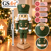 GSArt Decoratief Beeld Notenkraker Donkergroen 24 cm &ndash; Kerstdecoratie