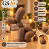 GSArt Poepende Ballon Hond 20 cm &ndash; Decoratief Beeld &ndash; 3D Geprint &ndash; Basic Chocoladebruin