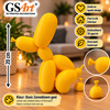 GSArt Poepende Ballon Hond 20 cm &ndash; Grappig Decoratief Beeld &ndash; Basic Zonnebloem Geel