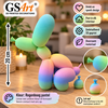 GSArt Decoratief Beeld Poepende Ballon Hond 20 cm &ndash; Regenboog Pastel
