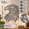 GSArt Wanddecoratie Adelaar 25 cm &ndash; 3D Geprinte Muurdecoratie &ndash; Adelaarskop - Mat Grijs