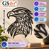 GSArt Wanddecoratie Adelaar 25 cm &ndash; 3D Geprinte Muurdecoratie &ndash; Adelaarskop - Mat Zwart